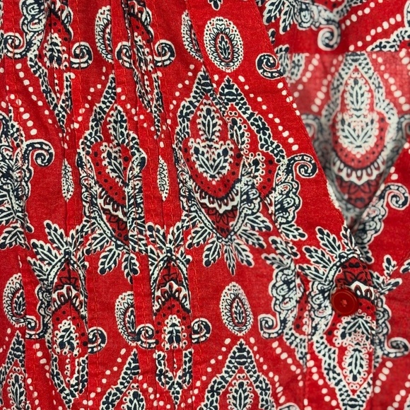 Talbots‎ Womens 3/4 Sleeve Button Down Tunic Shirt 2X Paisley Breathable Boho - Picture 4 of 12